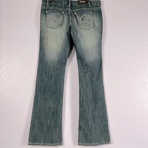 COOGI Y2K embroidered logo pocket boot cut jeans sz 30